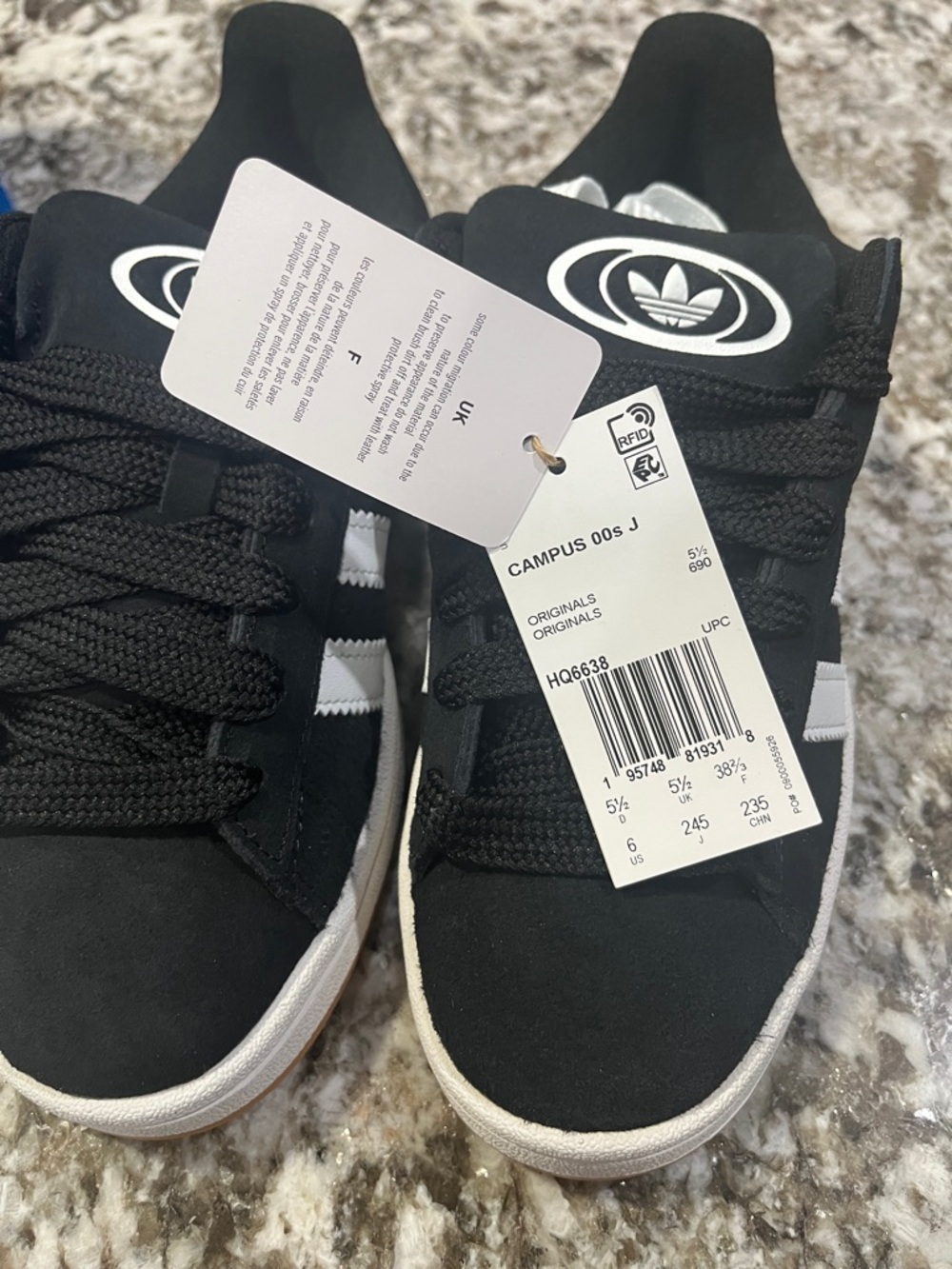 adidas Campus 00s Black & White 6 Youth / 7 Women’s - Picture 2 of 9